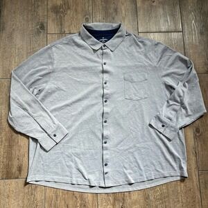 Fabletics The‎ Dash Long Sleeve Button Up Blue Shirt Men's Size 3XL